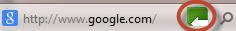 Protected Site browser bar example graphic with green icon